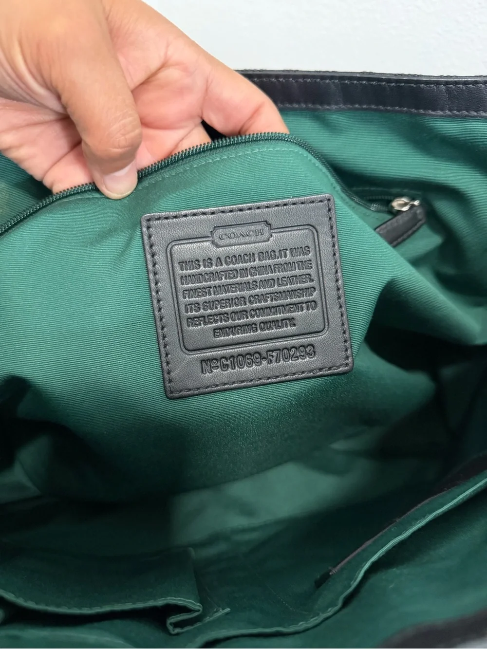 Coach black signature